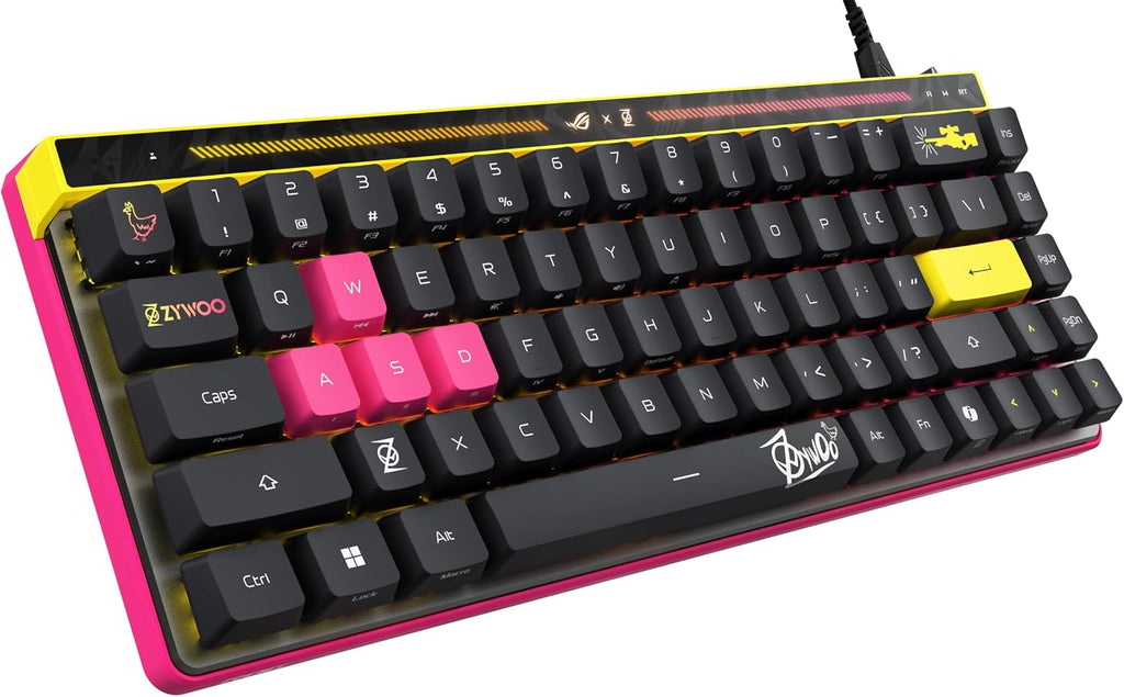 ASUS ROG Falchion Ace HFX Hall Effect Wired Gaming Keyboard – 65% TKL, Dual USB-C, Magnetic Switch, Rapid Trigger, Speed Tap, 8K Hz Polling, Touch Panel, Protective Cover, PBT Keycaps – ZywOo Edition