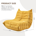 Bean Bag Chair - Corner Sofa, Fireside Chair Bean Bag Sofa Large Bean Bag Chair for Adults,Fireside Floor Couch for Living Room, Bedroom, Gaming & Office (Yellow, Single)