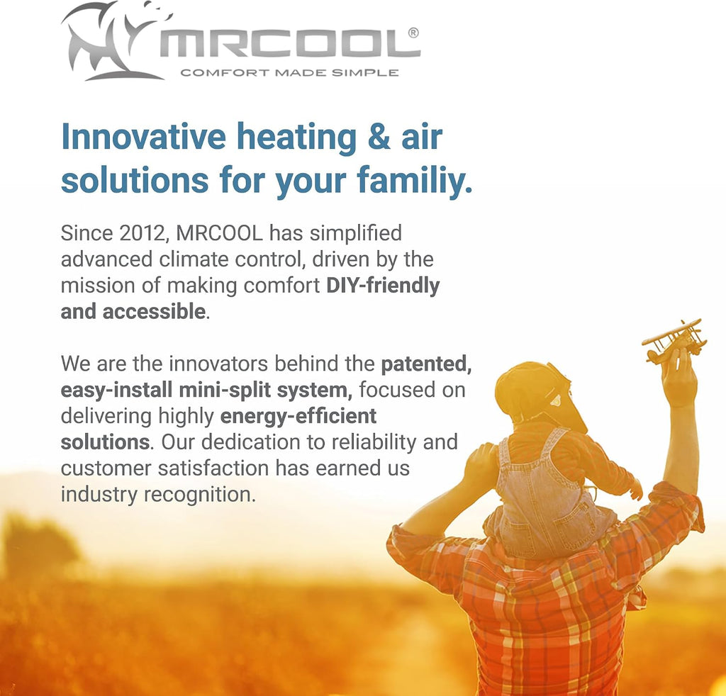MRCOOL MrBreeze 4K BTU Bladeless Heating & Cooling Tower Fan, Quiet Portable Electric Indoor Heater with Oscillation and Remote Control, White