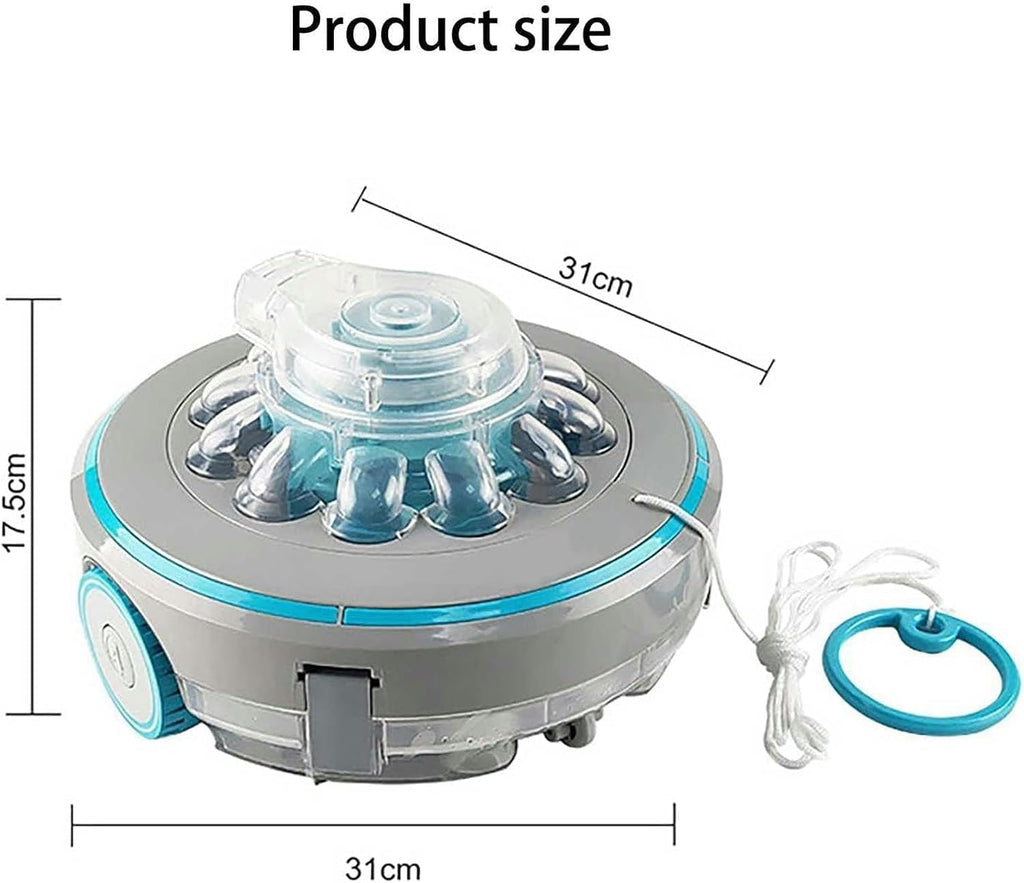 Swimming Pool Cleaning Robot,60l/m Strong Suction Cordless Pool Cleaner, Rechargeable Robotic Pool Cleaner, for Above-Ground or In-ground Swimming Pool Up to 540+Sq Ft