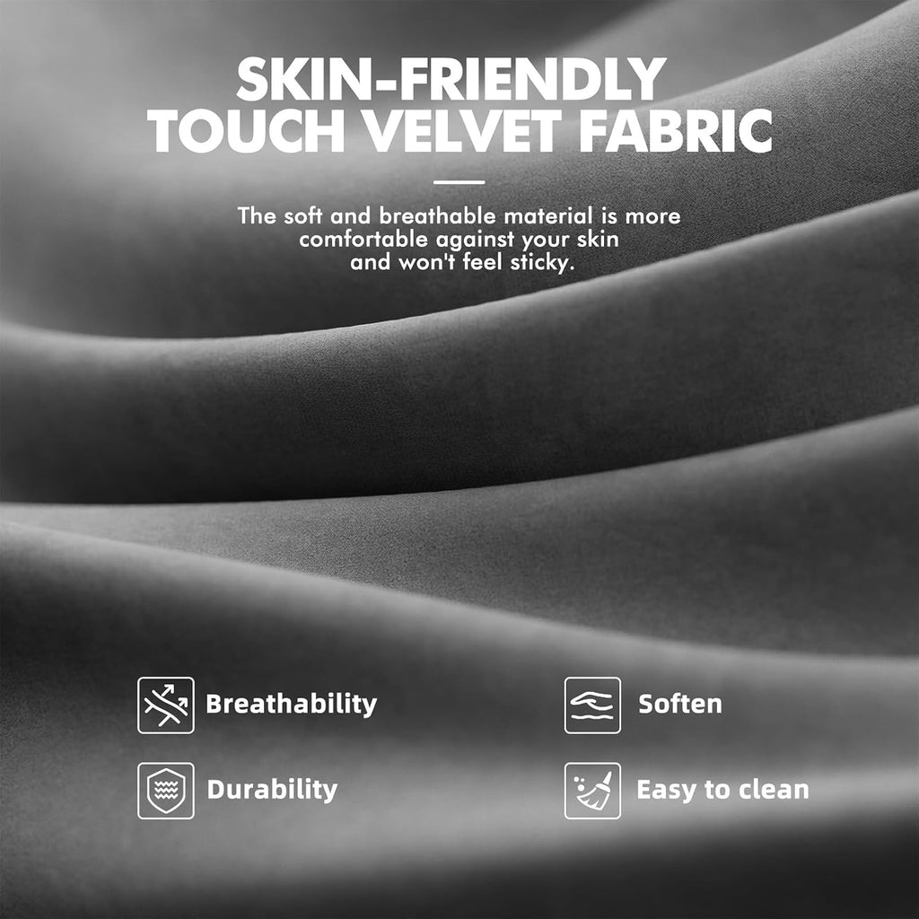 Soontrans Dark Grey Velvet Fabric Gaming Chairs with Footrest, Ergonomic Comfortable Video Gamer Chair, Reclining Office Computer Desk Game Chairs with Massage Lumbar Cushion,Headrest for Adult