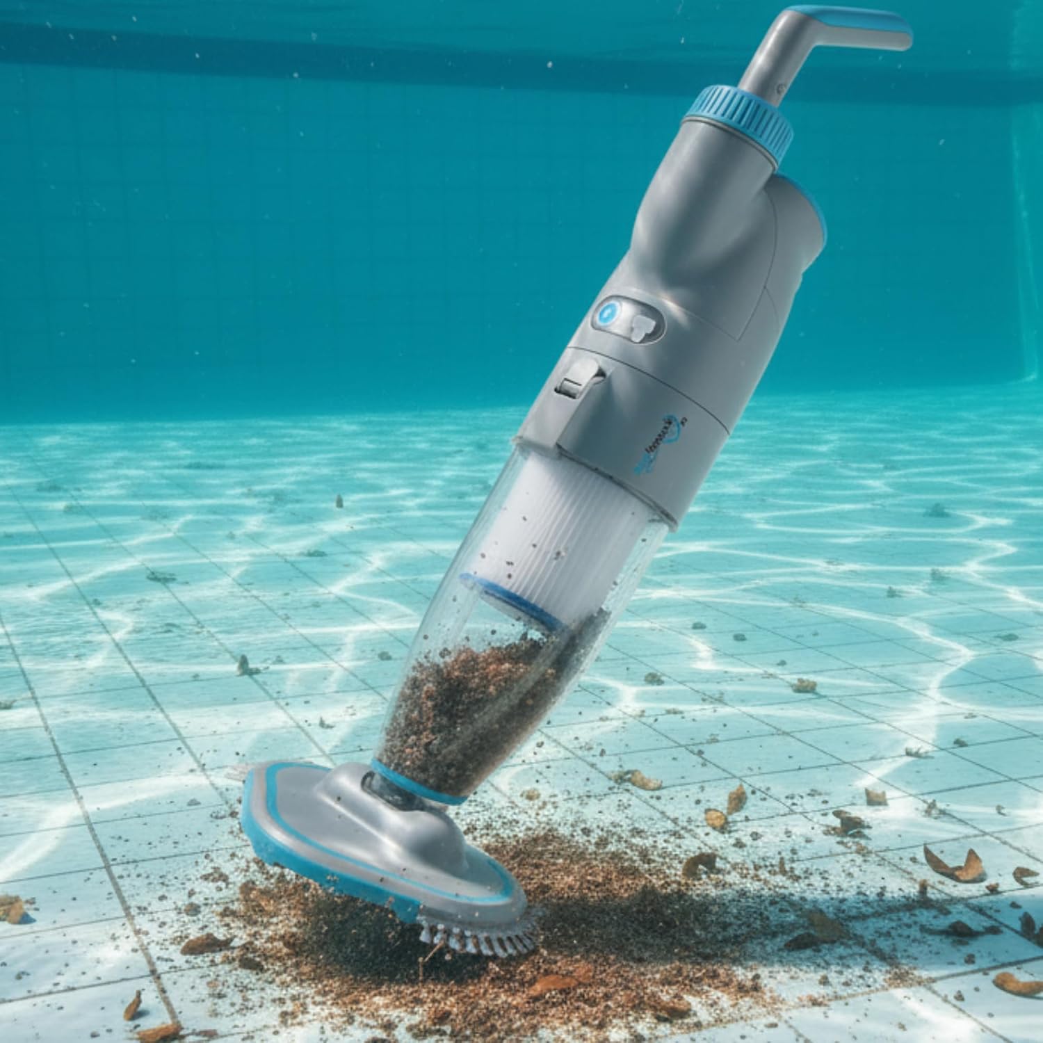 50 Handheld Pool Vacuum, Dual Filtration Cleaner for Above Ground Pools, 32 GPM Strong Suction for Leaves, Sand & Debris, 60-Min Runtime, Ideal for Steps, Corners & Spa