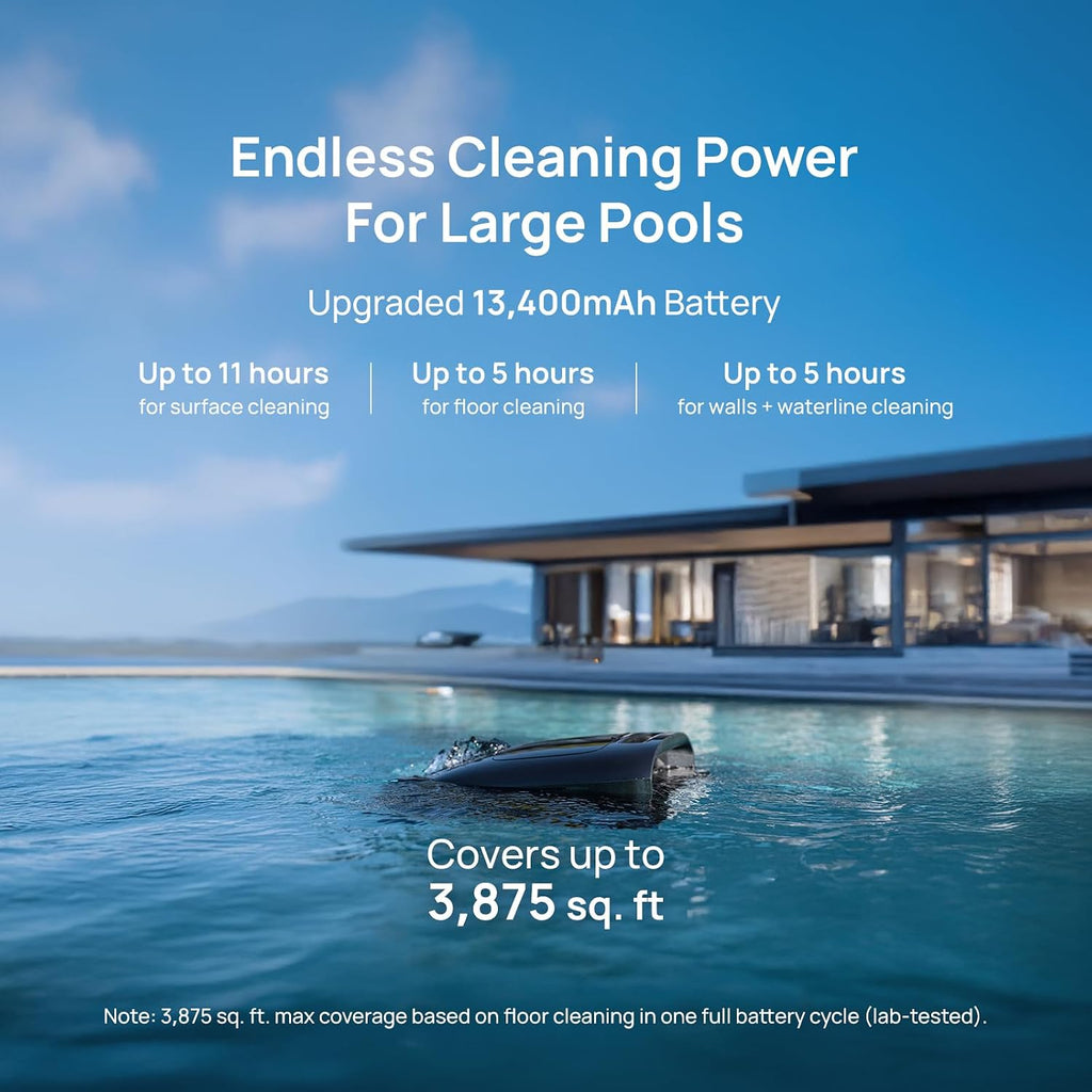 Beatbot AquaSense 2 Pro Cordless Robotic Pool Cleaner, Unmatched 5-in-1 Cleaning, Surface Parking, Skimmer with APP Control, Water Clarification, for Pools up to 3,875 Sq.ft – Pine Green