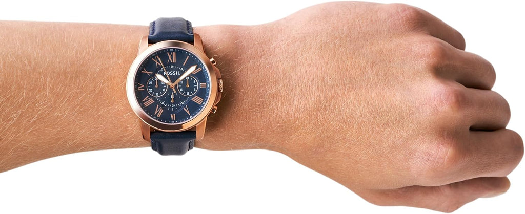 Fossil Men's Watch, Grant Quartz Stainless Steel Chronograph Watch for Men