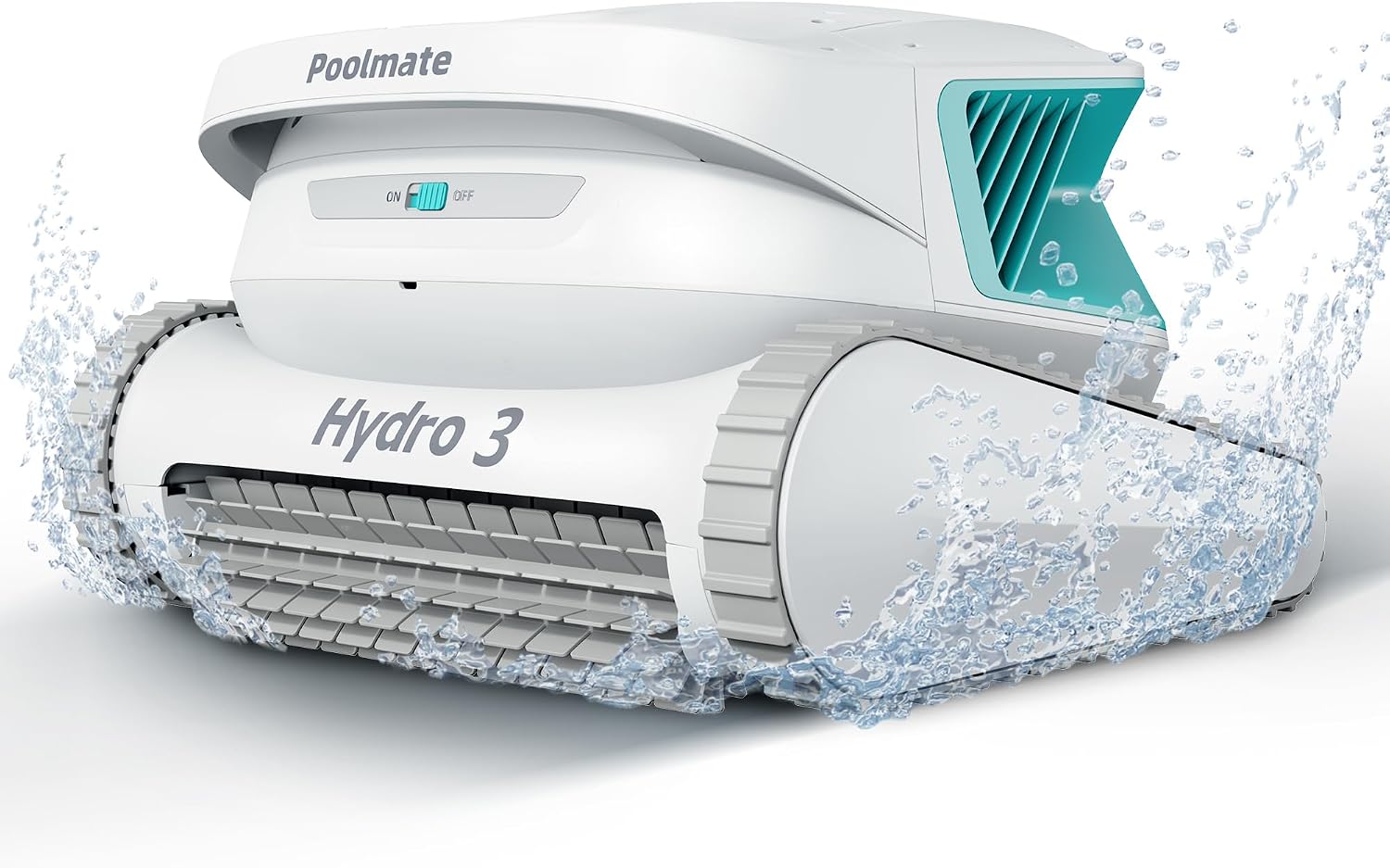 (2026 Upgrade) Hydro 3 All-in-one Pool Vacuum Robot, 200mins Runtime Cordless Pool Cleaner, 2 150W Brushless Motor+Floor/Wall/Waterline Scrubber Brush,Ideal for Inground/Above-Ground Swimming Pools