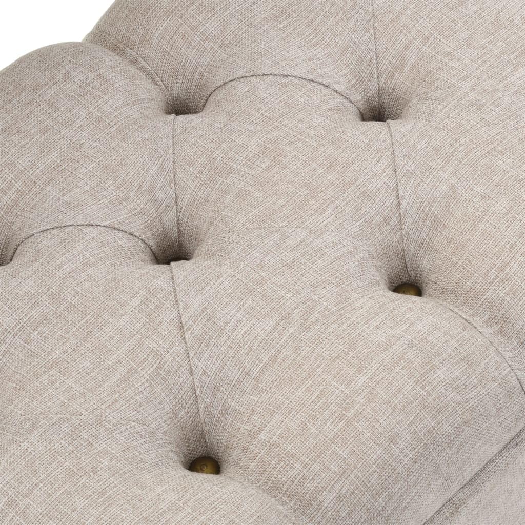 vidaXL Storage Bench Cream Engineered Wood 43.3 inches Storage Bench