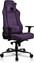 Arozzi Vernazza Gaming Chair - Soft Fabric Gaming Chairs for Adults Adjustable Height, Large Spacious Seat & Backrest with Support Pillows - Swedish Design Home Office Computer Chairs, Purple