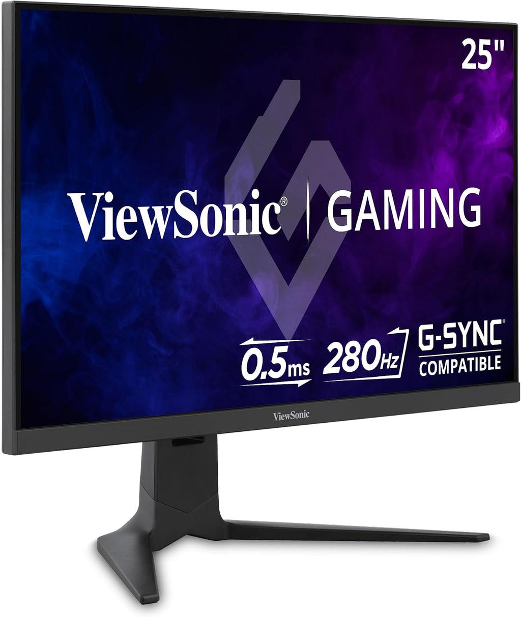 ViewSonic XG2536 25 Inch 1080p Gaming Monitor, IPS with 280Hz and 0.5ms for Elite Gaming Performance, FreeSync Premium and G-Sync Compatible, Advanced Ergonomics, 65W USB-C, HDMI, and DisplayPort