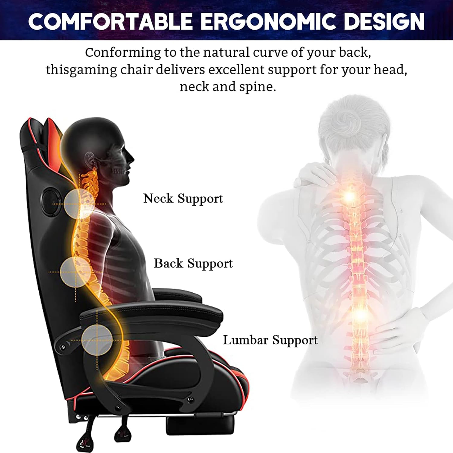 Gaming Chair with Speakers Gamer Chair LED Lights PU Leather Recliner Chair 360°Swivel Function Ergonomic Video Game Chairs with Headrest Armrest Massage Office Chair Computer Chair,Pink