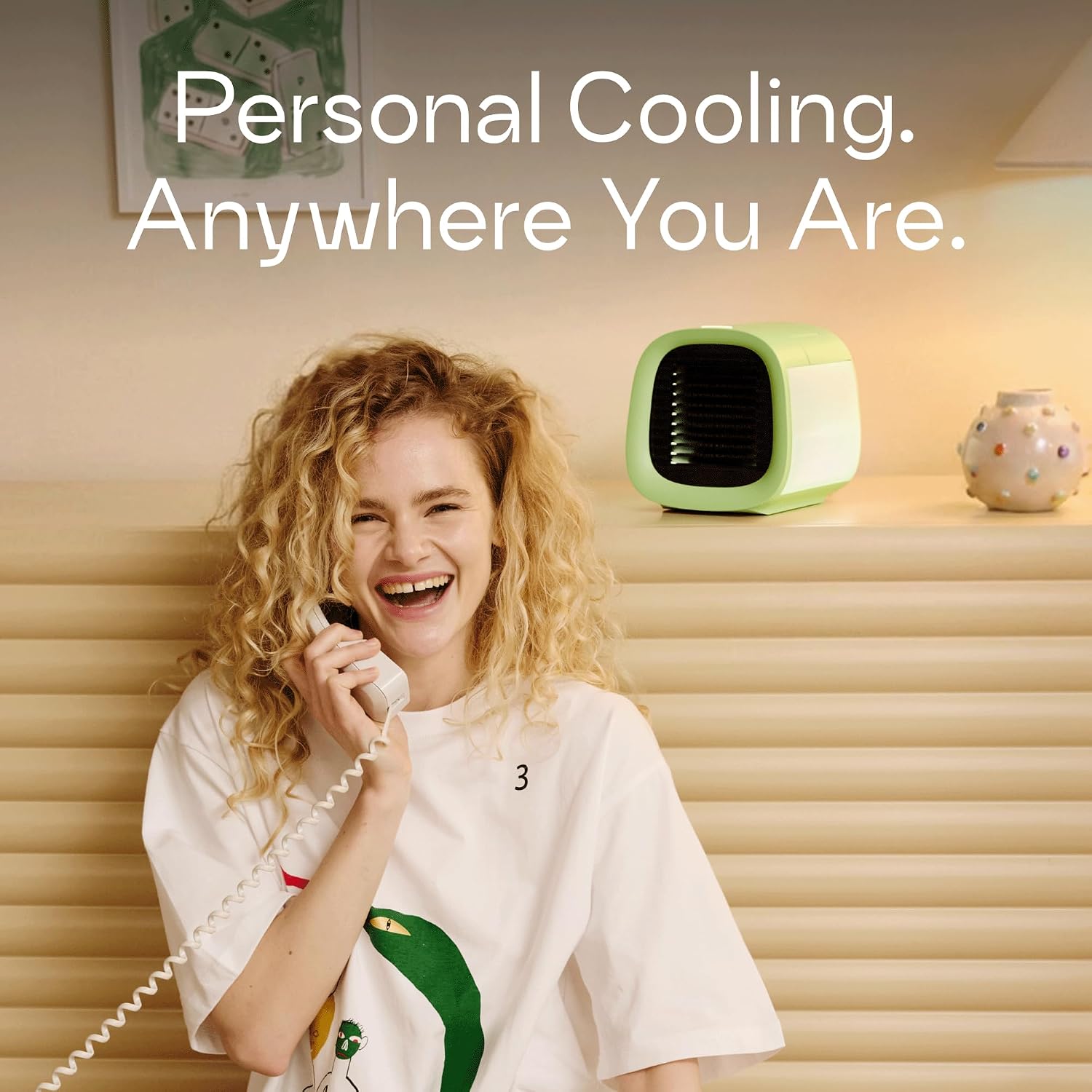 Evapolar Portable Air Conditioners - Small Personal AC Unit - Evaporative Air Cooler for Desk & Camping - Swamp Cooler - Evachill, Green