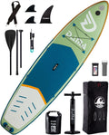DAMA Inflatable Stand Up Paddle Boards for Adults w/Sup Board Accessories Hand Pump 4pcs Kayak Floating Paddle | Wide Stance, Bottom Fin Paddling Surf Control
