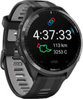 Garmin Forerunner® 965 Running Smartwatch, Colorful AMOLED Display, Training Metrics and Recovery Insights, Black and Powder Gray