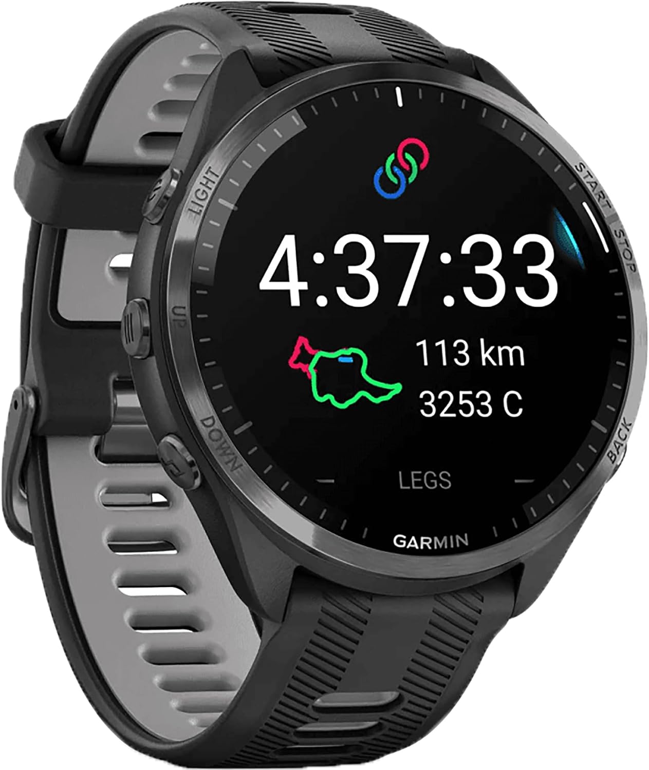 Garmin Forerunner® 965 Running Smartwatch, Colorful AMOLED Display, Training Metrics and Recovery Insights, Black and Powder Gray
