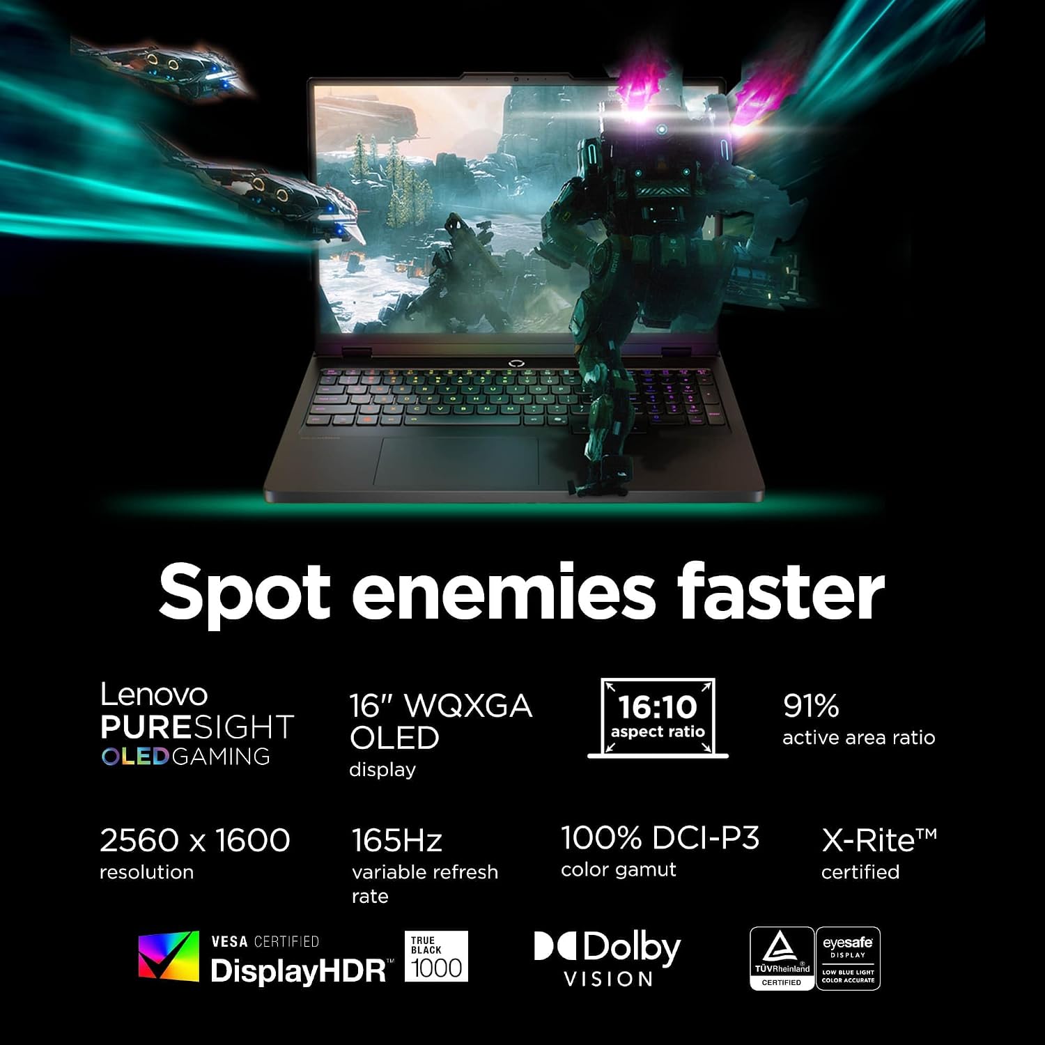 Lenovo Legion 5 Pro 5i Gen 10 Gaming Laptop (16' 2.5K OLED G-SYNC 165Hz, NVIDIA RTX 5060 8GB, Intel Core Ultra 7 255HX, 64GB DDR5 RAM, 2TB SSD), 24-Zone RGB Backlit, Wi-Fi 7, 5MP Webcam, Win 11 Home