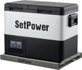 Setpower PT35 Car Refrigerator with Slide,35L Dual Zone Portable Freezer,0℉-50℉,12 Volt Refrigerator Electric Cooler for Car Camping, RV,Truck,Vehicles,Travel and Home Use,12/24V DC