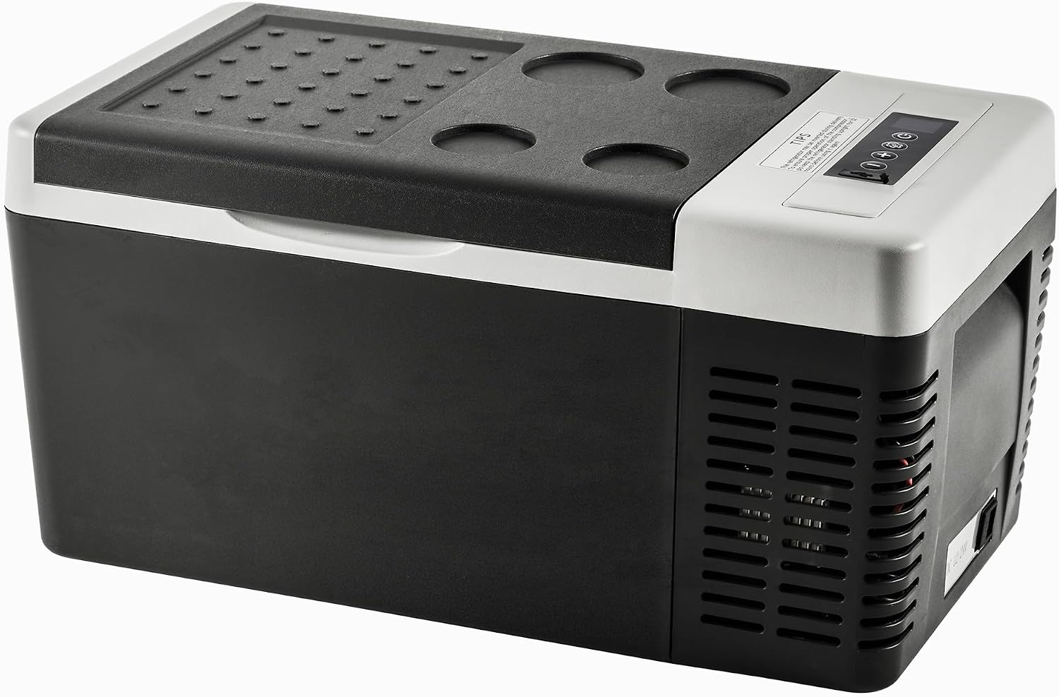 EKOJUCE 12 Volt 19QT(18L) Portable Car Refrigerator, Car Cooler -4℉~60℉, Electric Compressor Cooler 12/24V DC & 110-240V AC, Car Fridge for RV Camping, RV, Truck, Travel, Outdoor, Black