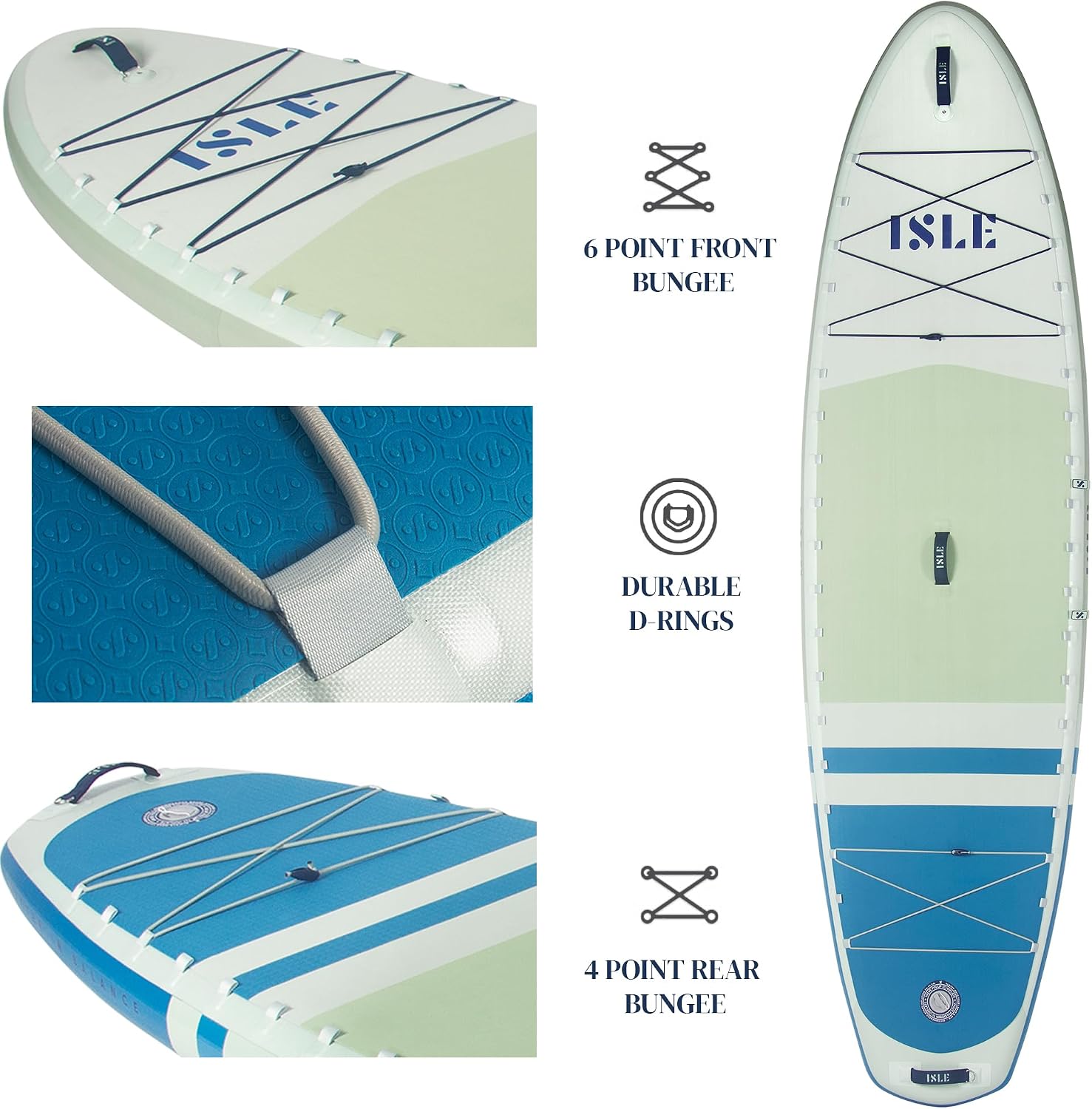 ISLE Explorer 3.0 Inflatable Stand Up Paddle Board & iSUP Bundle Accessory Pack, Adventure & Touring Board, Durable, Lightweight with Stable Wide Stance, 300 Pound Capacity, 11.6'x 6'