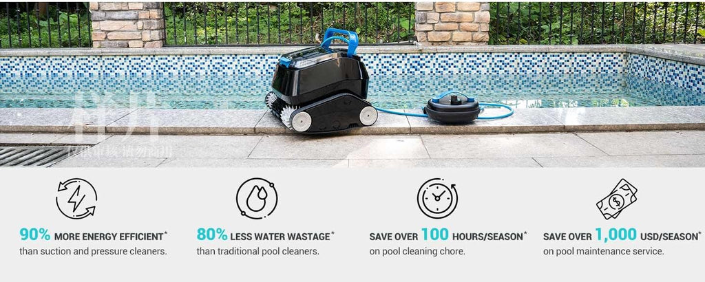 8streme Black Pearl Ultra Robotic Pool Cleaner – Battery-Powered Inground Vacuum for Pools Up to 10 Ft Deep – Wall Climber – 150 Min Runtime – 7 Quart Top Load Filter – 2-Year Warranty