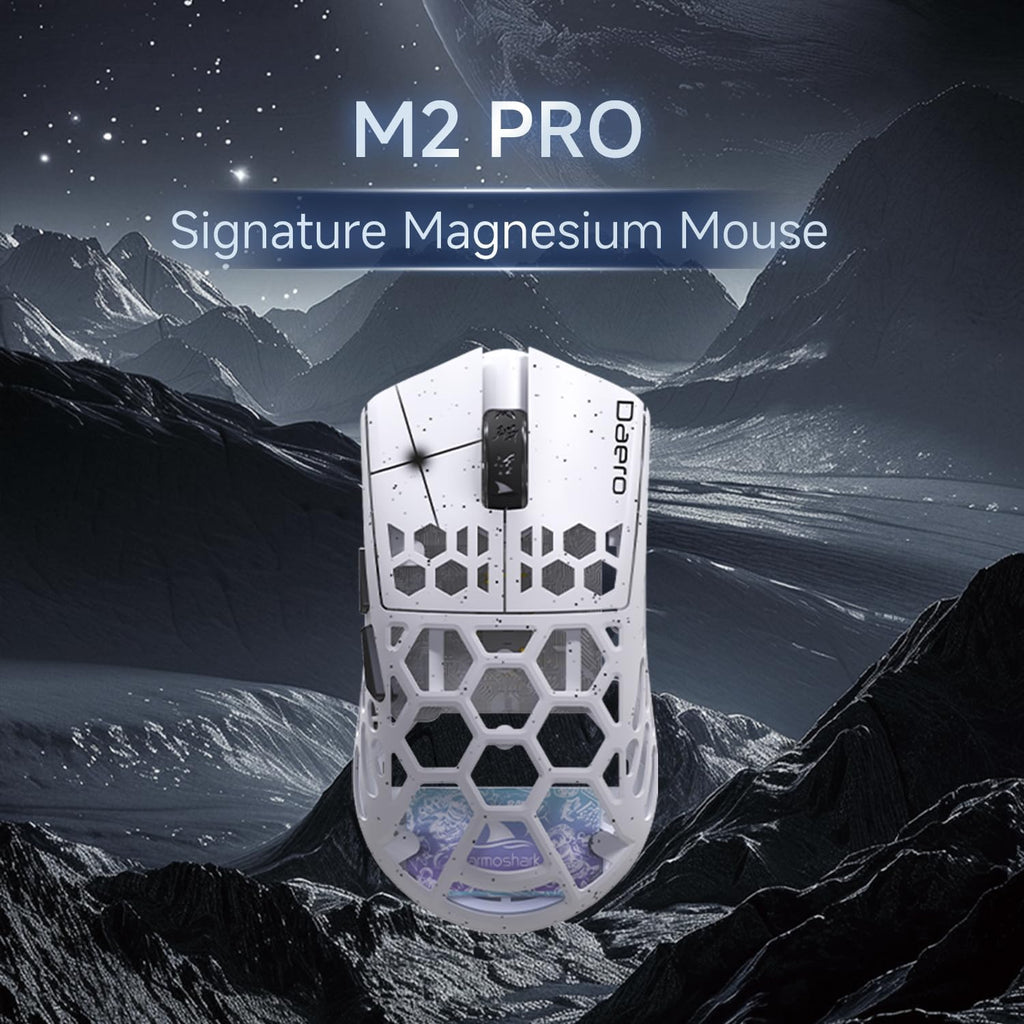 Darmoshark M2PRO Carbon Fiber Wireless Gaming Mouse,Tri-Mode 8K/USB-C/Bluetooth Mouse Up to 30000DPI,PAW3950 Optical Sensor Lightweight 40g,5 programmable Button,Computer Mouse for Laptop,PC,Mac