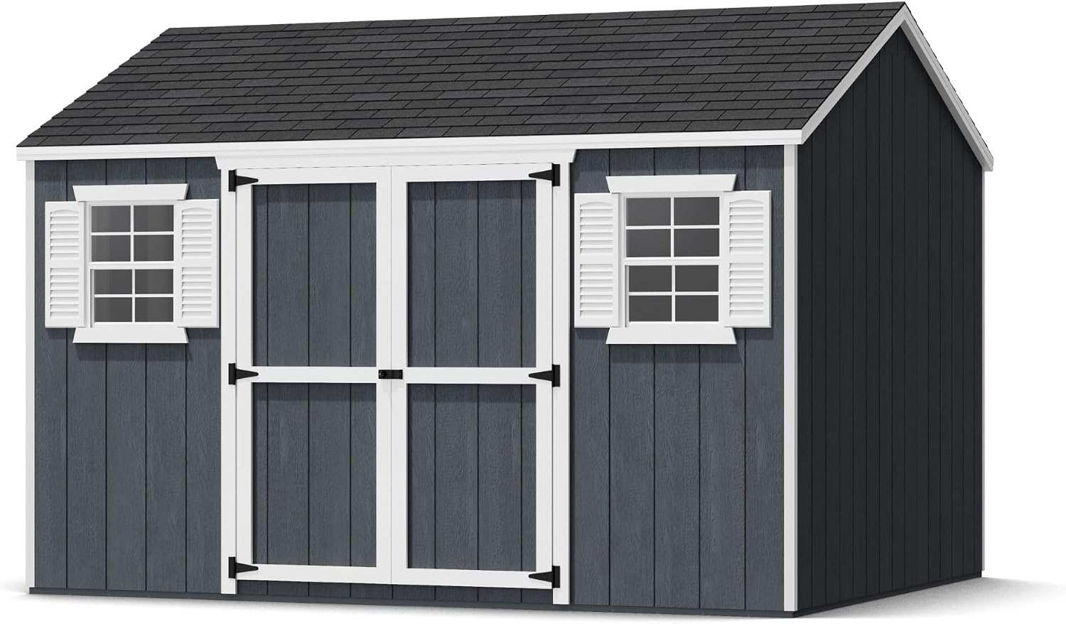 Little Cottage Co. 10x12 Value Workshop Shed with Operable Windows and Floor, Outdoor Wood Storage Do-It-Yourself Precut Kit