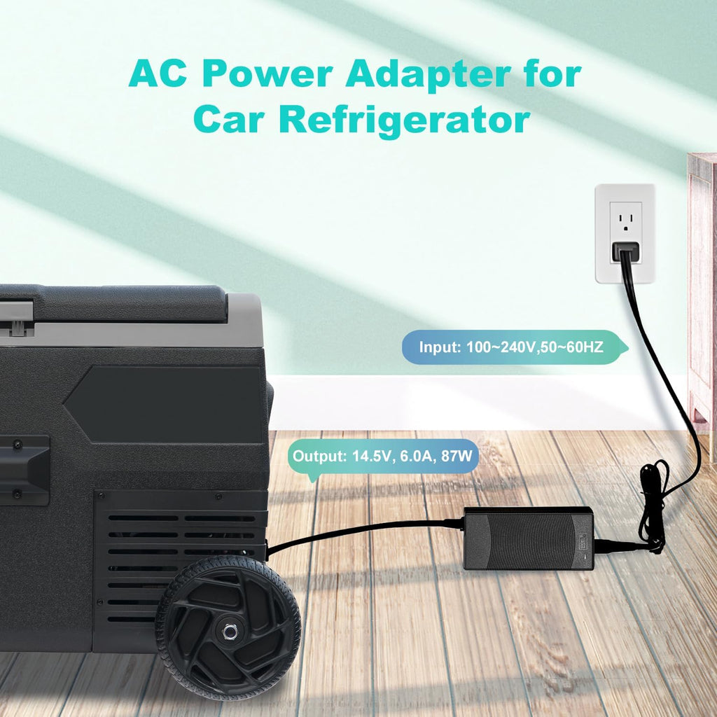 SMETA 12V Portable Refrigerator, Car Fridge 53 Quart (50L), Electric Semi Truck Portable Freezer(-8℉~68℉) 12V/110V, Cooler for Outdoor, RV, Camping, Travel and Home Use with AC Power Adapter