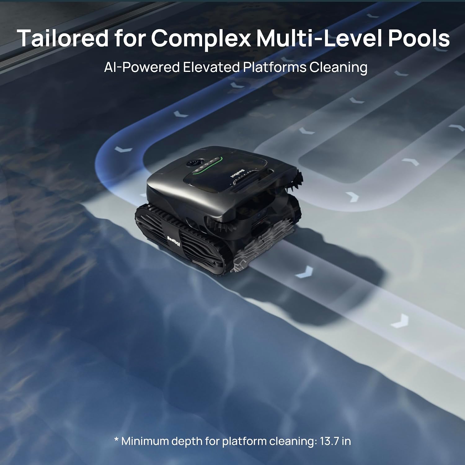 Beatbot AquaSense 2 Ultra Cordless Pool Vacuum Robot with Charging Dock Station-Pool Mapping with AI Camera, 5-in-1 Cleaning, Water Surface Cleaning, Water Clarification, Smart Surface Parking