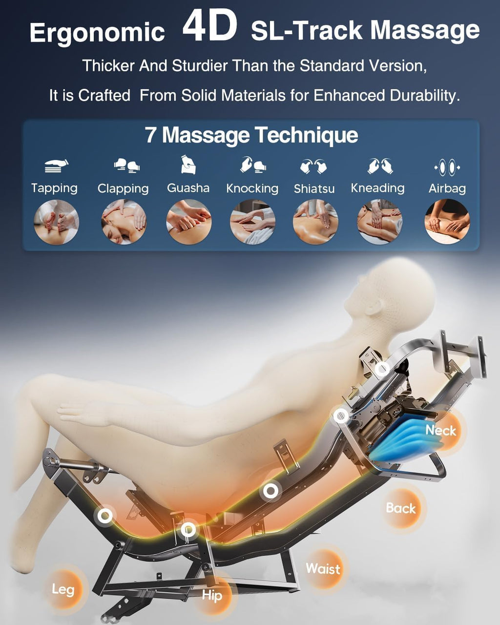 2026 4D Massage Chair Full Body, 24 Modes Zero Gravity SL-Track Shiatsu Recliner- AI APP Control Airbag Massage with Body Scan,Deep Yoga Stretch,Heating Waist and Foot (Black)