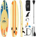 Goplus Inflatable Stand up Paddle Board, 10'/10.5'/11' SUP 6' Thick with Premium Accessories, Adjustable Aluminum Paddle, Leash, Carry Bag, Hand Pump, Removable Fin, ISUP for Adults