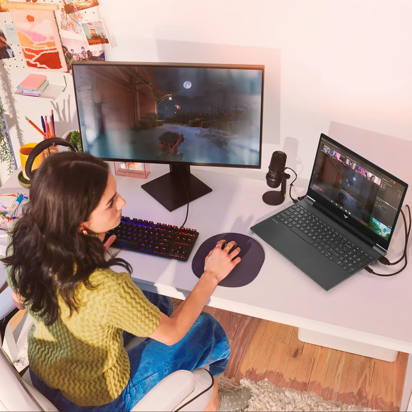 HP Victus 15.6' FHD 144Hz Gaming Laptop, AMD Ryzen 5-7535HS, AMD Radeon RX 6550M (Beats RTX 2050), Backlit Keyboard, Windows 11 Home, w/Mouse pad (32GB RAM |1TB PCIe SSD)