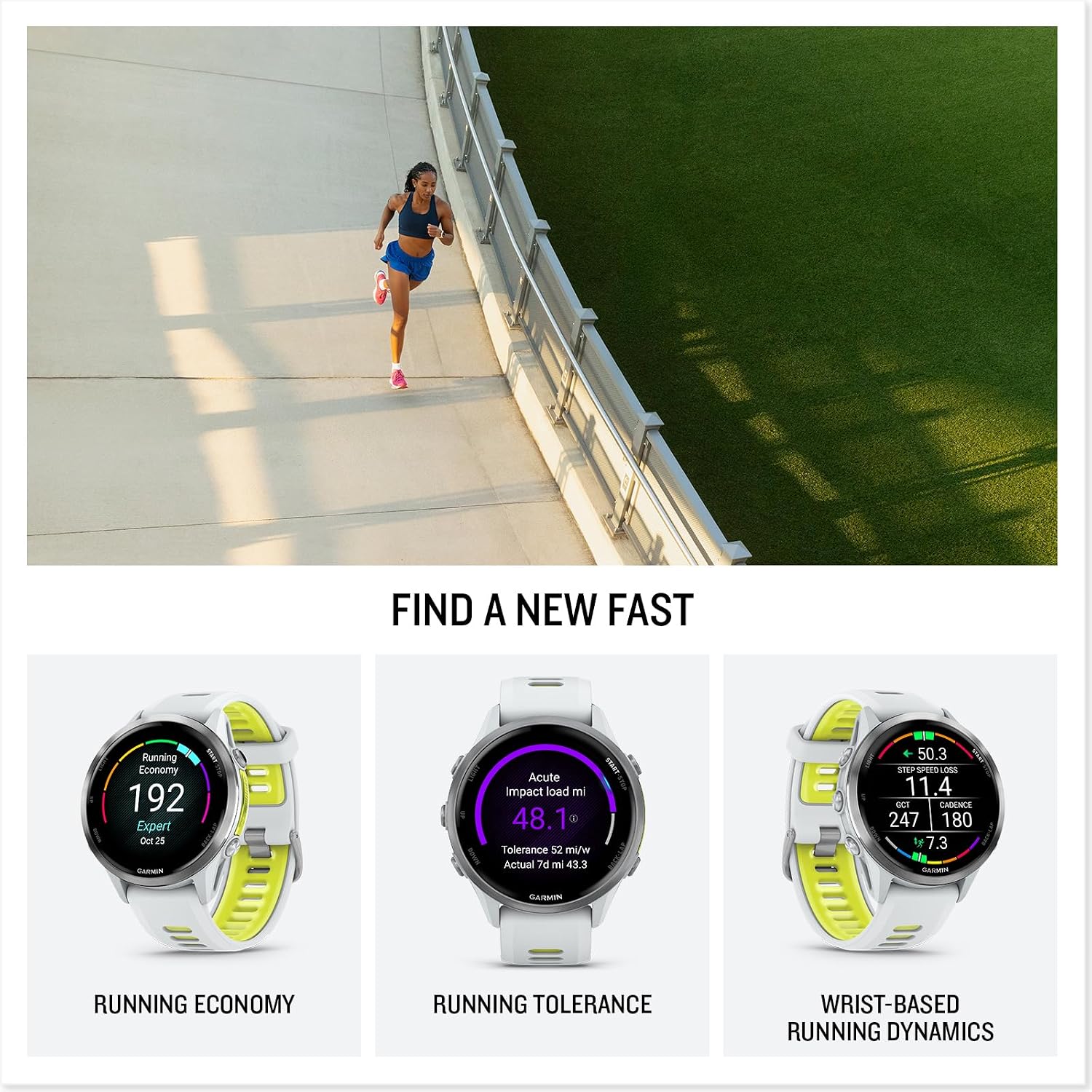Garmin Forerunner 970 GPS Running Smartwatch, Whitestone | Premium Training & Recovery, Sleep Coach, Heart Rate, Download Music, Up to 15 Day Battery | Signature Series Charging Stand Bundle