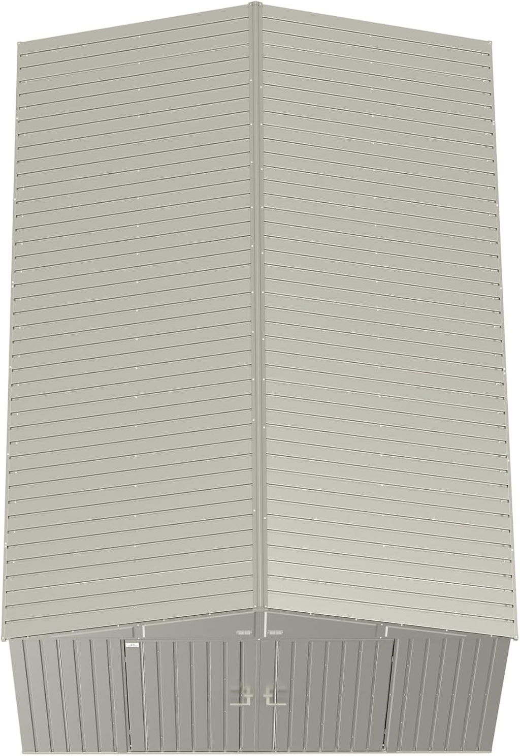 Arrow Shed Elite 10' x 14' Tall Outdoor Steel Storage Shed with High Gable and Lockable Doors Storage Building, Cool Grey