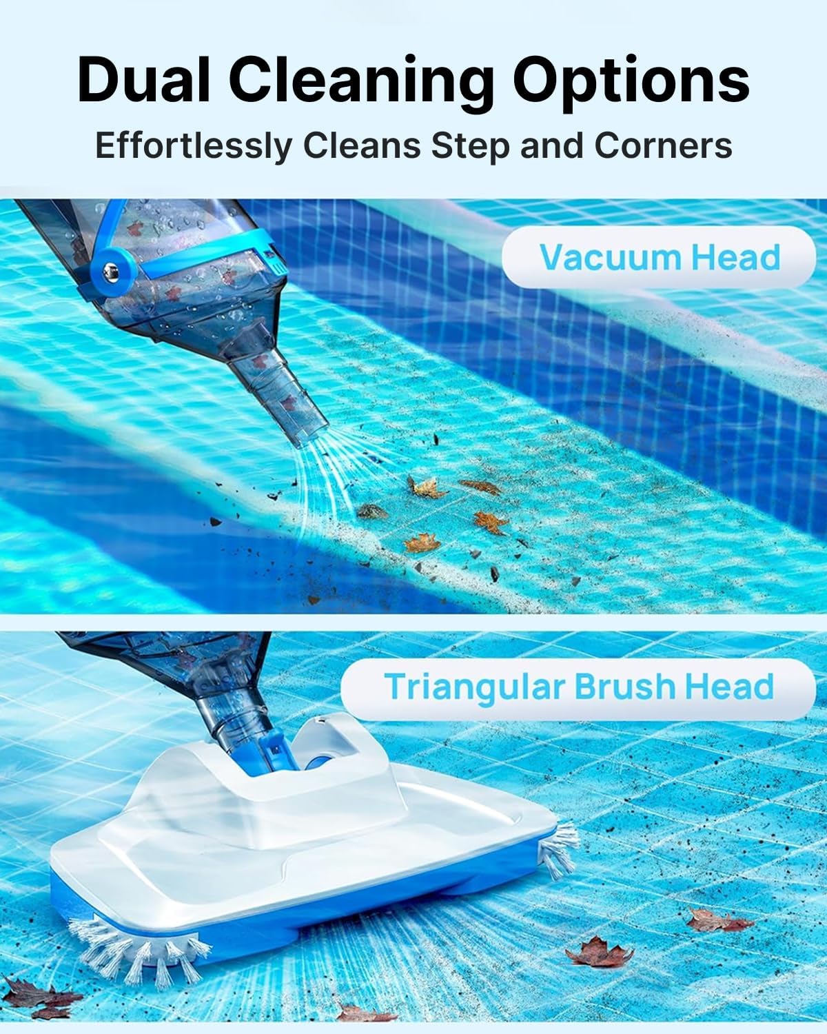 Consciot 2026 Update for Motor, L2 Pool Vacuum for Above Ground & Inground Pools, Rechargeable Handheld Cleaner with Telescopic Pole, 18.5 GPM Suction, 13.4' Head, 60-Min Runtime