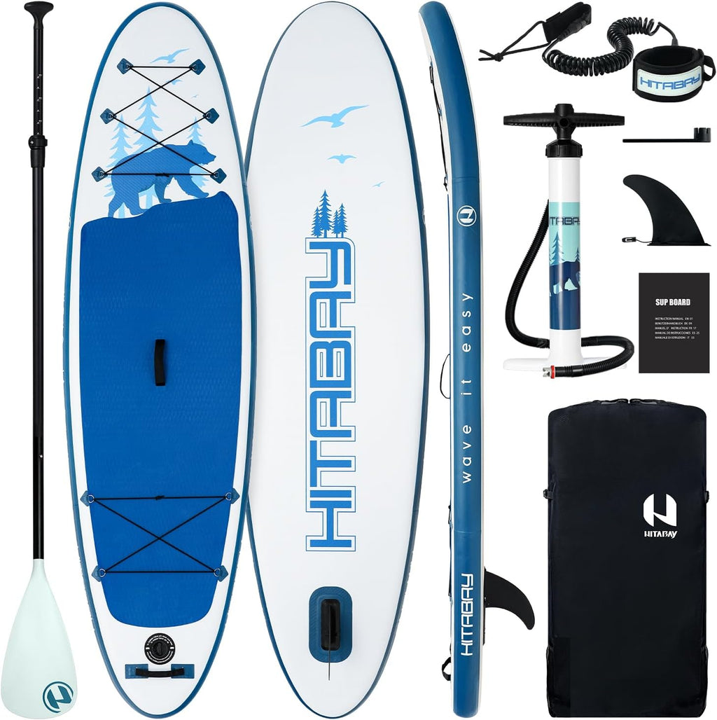 Kids Paddle Board with SUP Accessories, Child Paddle Board Durable, Lightweight, Stable Design, Wide Non-Slip Deck, 7ft 7.6ft 8ft 9.6ft Inflatable Paddle Boards for Kids & Youth