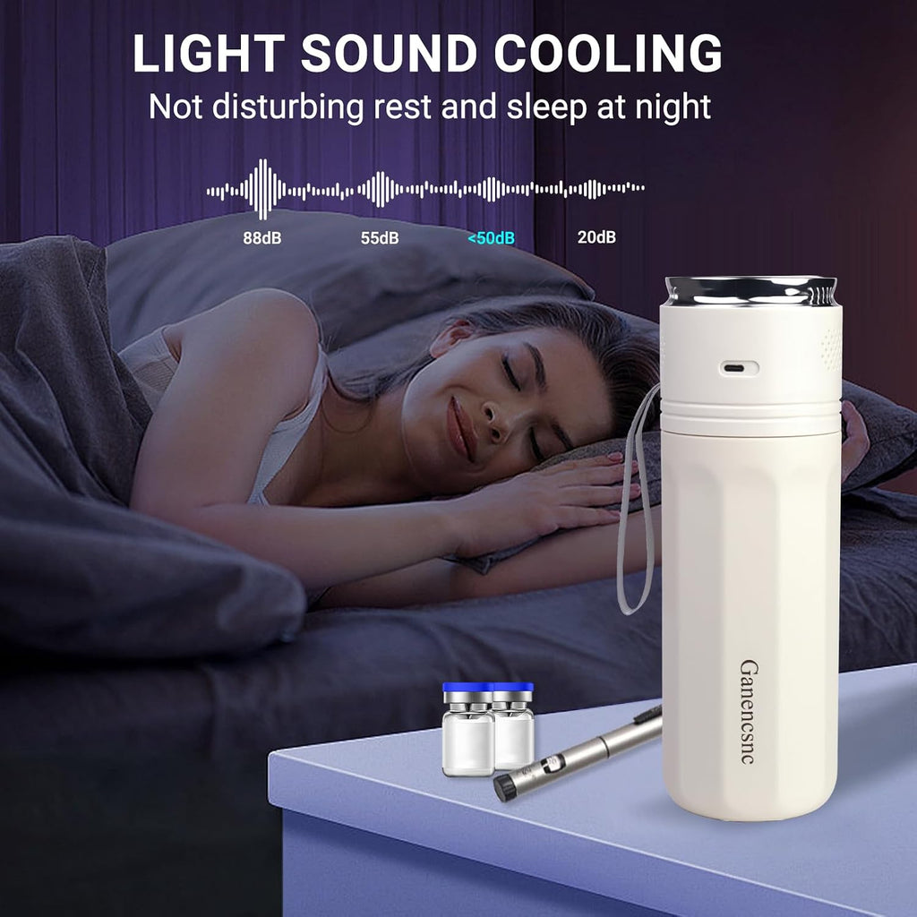 Electric Insulin Cooler Travel Case ，USB Type-C Smart Cooling, 20000mAh Power Bank ，Large Capacity Medication Cooler，Medical Cooler for Travel （White,inclued 20000mAh Power Bank ）