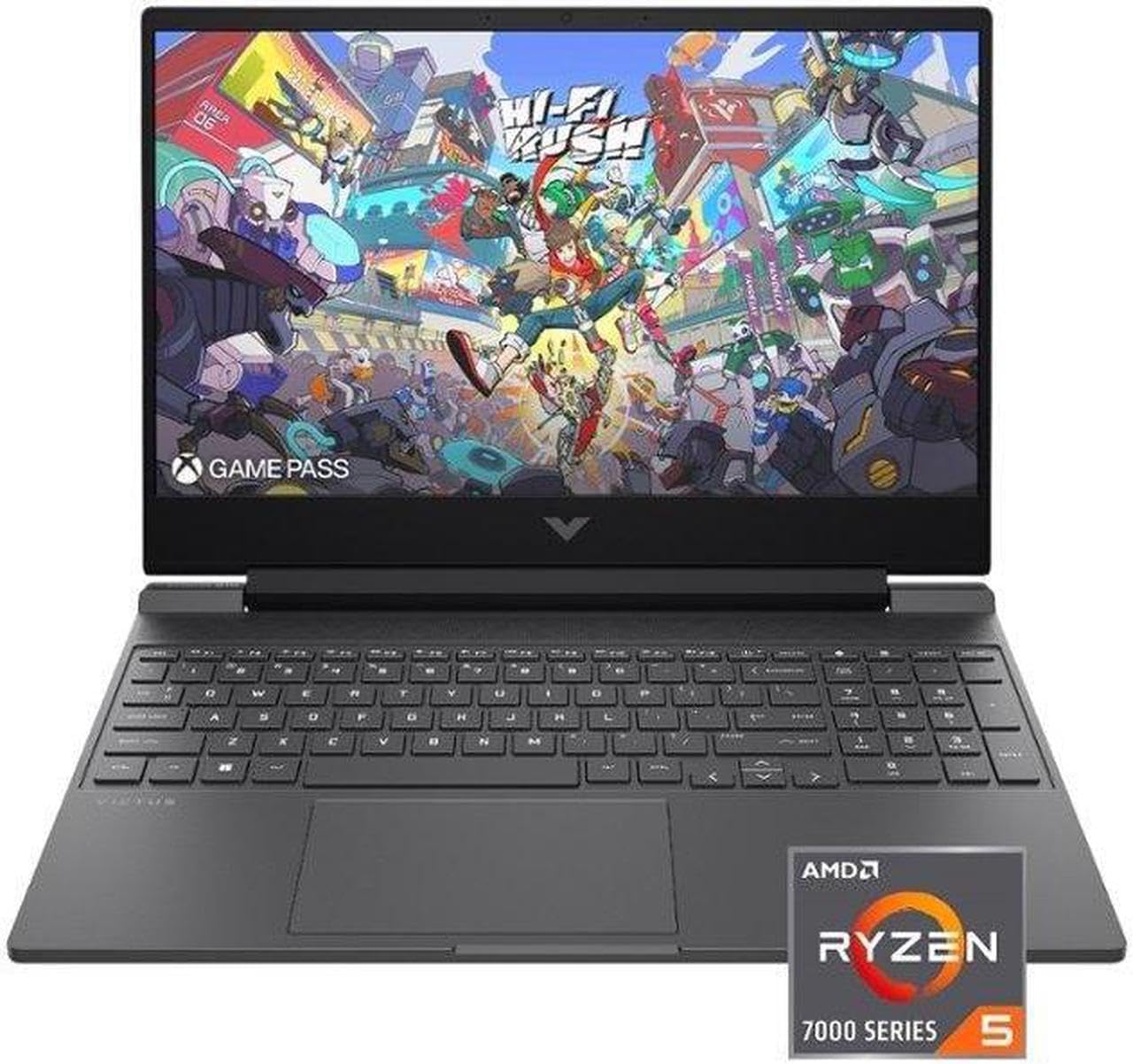 HP Victus 15.6' FHD 144HZ Gaming Laptop | AMD Ryzen 5-7535HS (Beat i7-11800H) | AMD Radeon RX 6550M|Backlit Keyboard| 32GB RAM DDR5 | 512GB SSD | Windows 11 Home | Bundle with USB 3.0 Hub