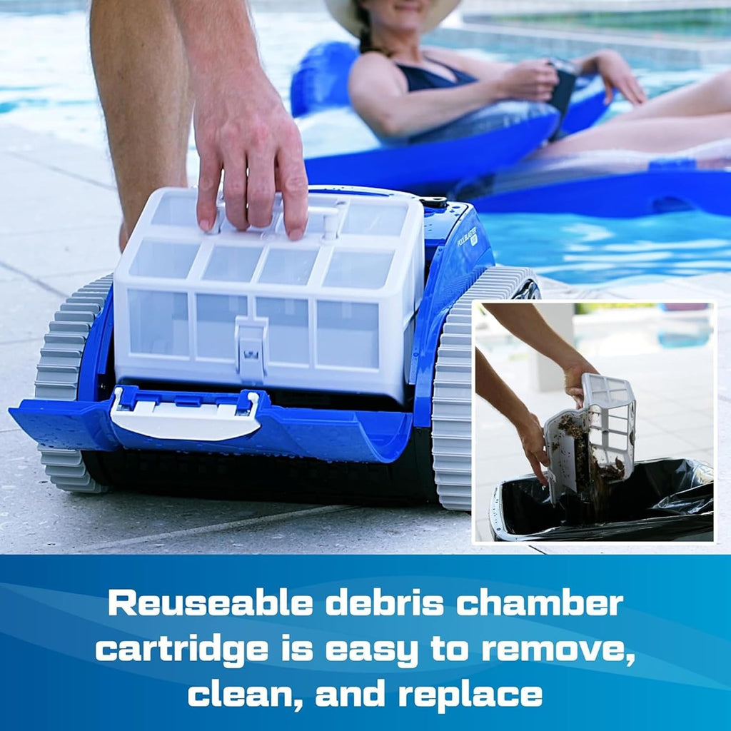 (All-New 2026) POOL BLASTER CX-300 Cordless Robotic Pool Cleaner for Smaller Inground & Above Ground Pools, 2.5 Hr Runtime, Wall Climbing, Smart Navigation, Rechargeable, Lightweight Robot Pool Vacuum