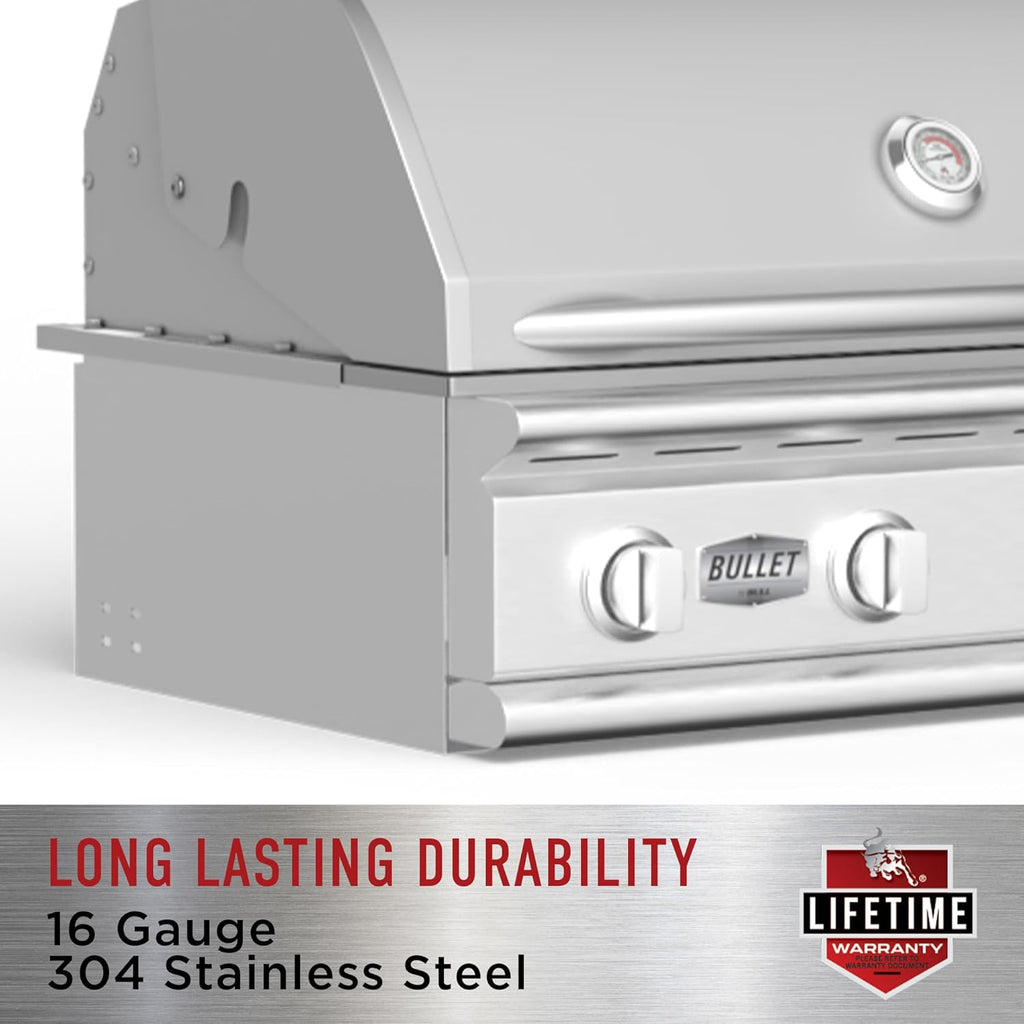 Bull Outdoor Products Premium Components for Outdoor Kitchen BBQ Island Dual Lined Vented Vertical Door with Reveal