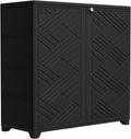 KINYING Outdoor Storage Cabinet Waterproof, 60 Gallon Resin Outdoor Storage Shed for Patio/Garden/Backyard, Outdoor Storage Box for Cushions,Garden Tools and Pool Supplies(Black with 1 Shelving)