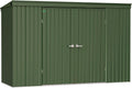 Scotts 10' x 4' Garden Storage Shed Outdoor Lockable Water-Resistant Steel Building with Tool Hanger and Pent Roof, Green