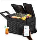 WOLFBOX 12V Car Refrigerator, 39 Quart Dual Zone Car Fridge, Portable Freezer(-8℉~68℉) with 12/24V DC 100/240V AC, APP Control Electric Cooler for Car, RV, Camping, Travel and Home Use