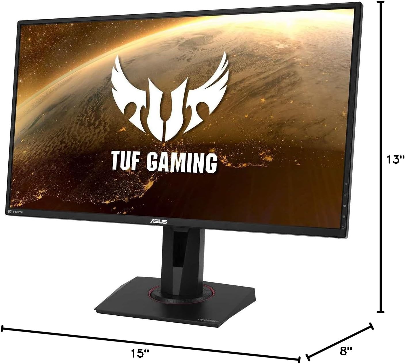 ASUS TUF Gaming VG27AQ HDR Gaming Monitor - 27 Inch WQHD (2560 x 1440), IPS, 155Hz*, ELMB Sync, G-SYNC Compatible, Adaptive-sync, 1 ms (MPRT), HDR10, Black