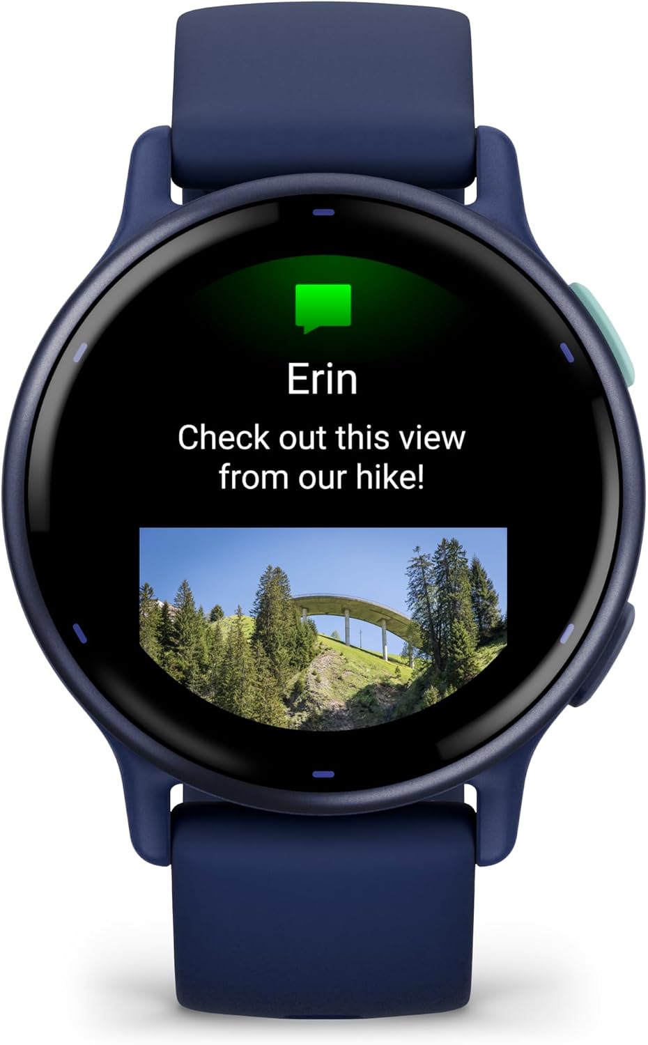 Garmin Vivoactive 5, Health and Fitness GPS Smartwatch for Men and Women, Metallic Navy Bezel w/Navy Case and Silicone Band, 1.2' AMOLED Touchscreen Display, 11 Days Battery Life (Bundle)