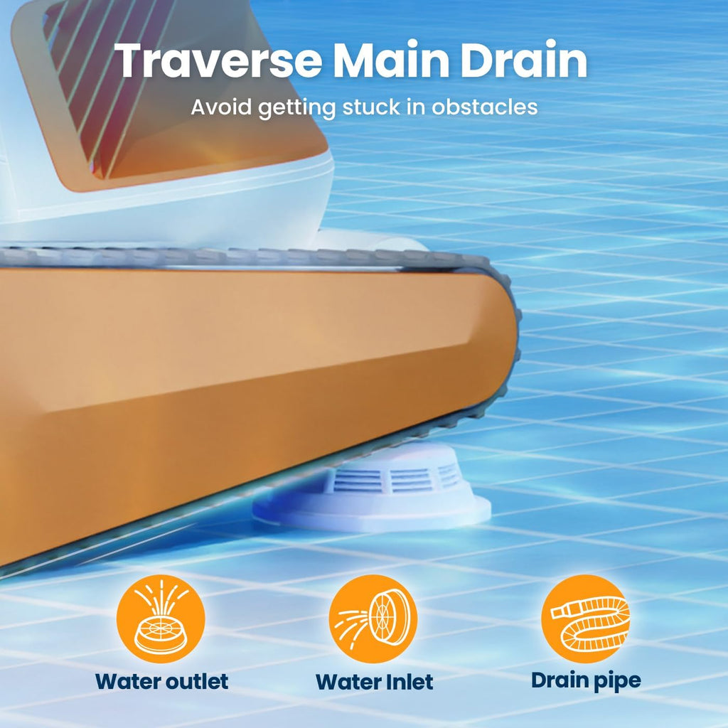 2026 Chasing Hydro 3 Robotic Pool Cleaner for Inground/Above Ground Pools, 150W Cordless Pool Vacuum, Max 200min Runtime, 4.1L Filter Basket, Auto Waterline/Wall Cleaning, Max 1076 sq.ft Coverage