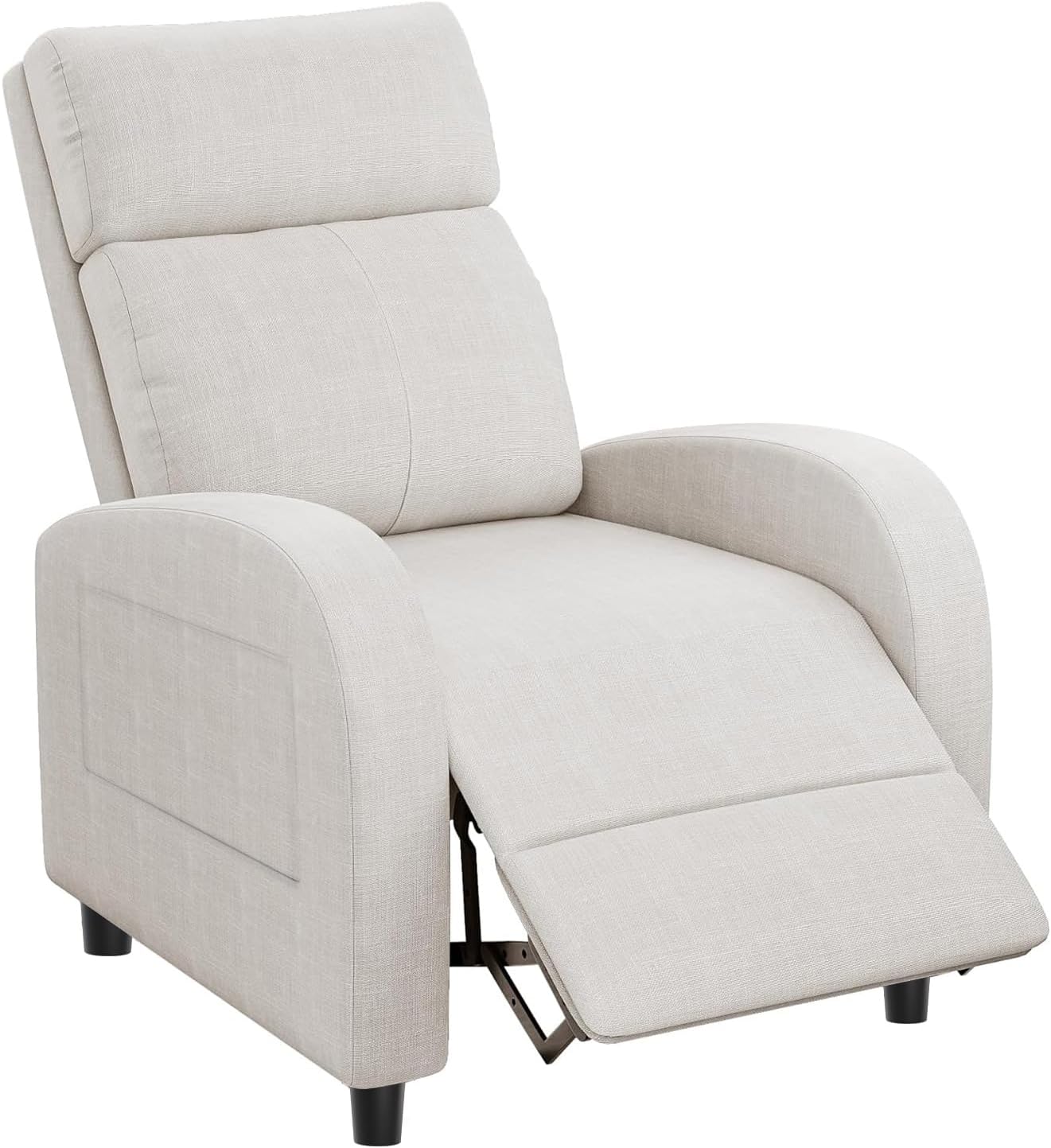 Homall Recliner Chair, Recliner Sofa for Adults, Recliners Home Theater Seating with Lumbar Support, Reclining Sofa Chair for Living Room (Fabric, Beige)