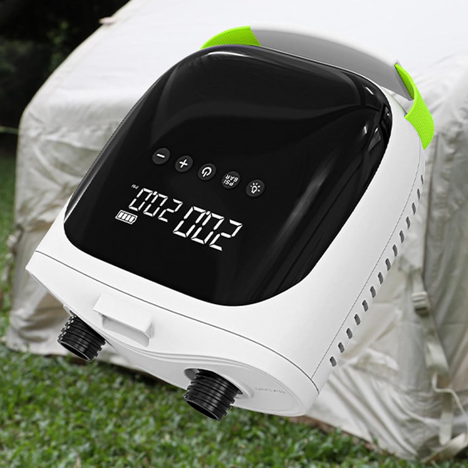 YWBL-WH Electric Paddle Board Pump, Portable Air Compressor with 3700mAh Battery and LCD Display, 20 PSI High Pressure for Inflatable, Tent, Pool, Sofa