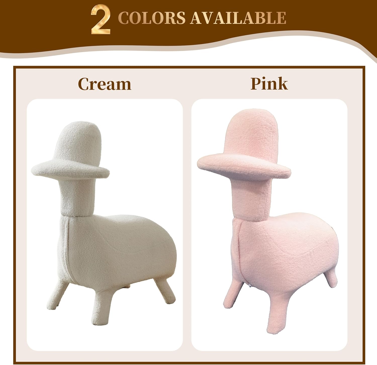 Animal Shape Gaming Chair, Soft Lamb Wool, Cute Duckbill-Shaped Chair for kids, Deep Cushion, Small Sofa for Small Space, Ideal for Bedroom/Living Room/Office, Stylish Furniture, Easy Assembly, Pink