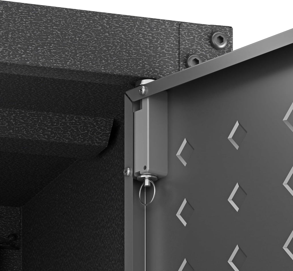 Manhattan Comfort Fortress Standing Cabinet Storage, Black/Gray