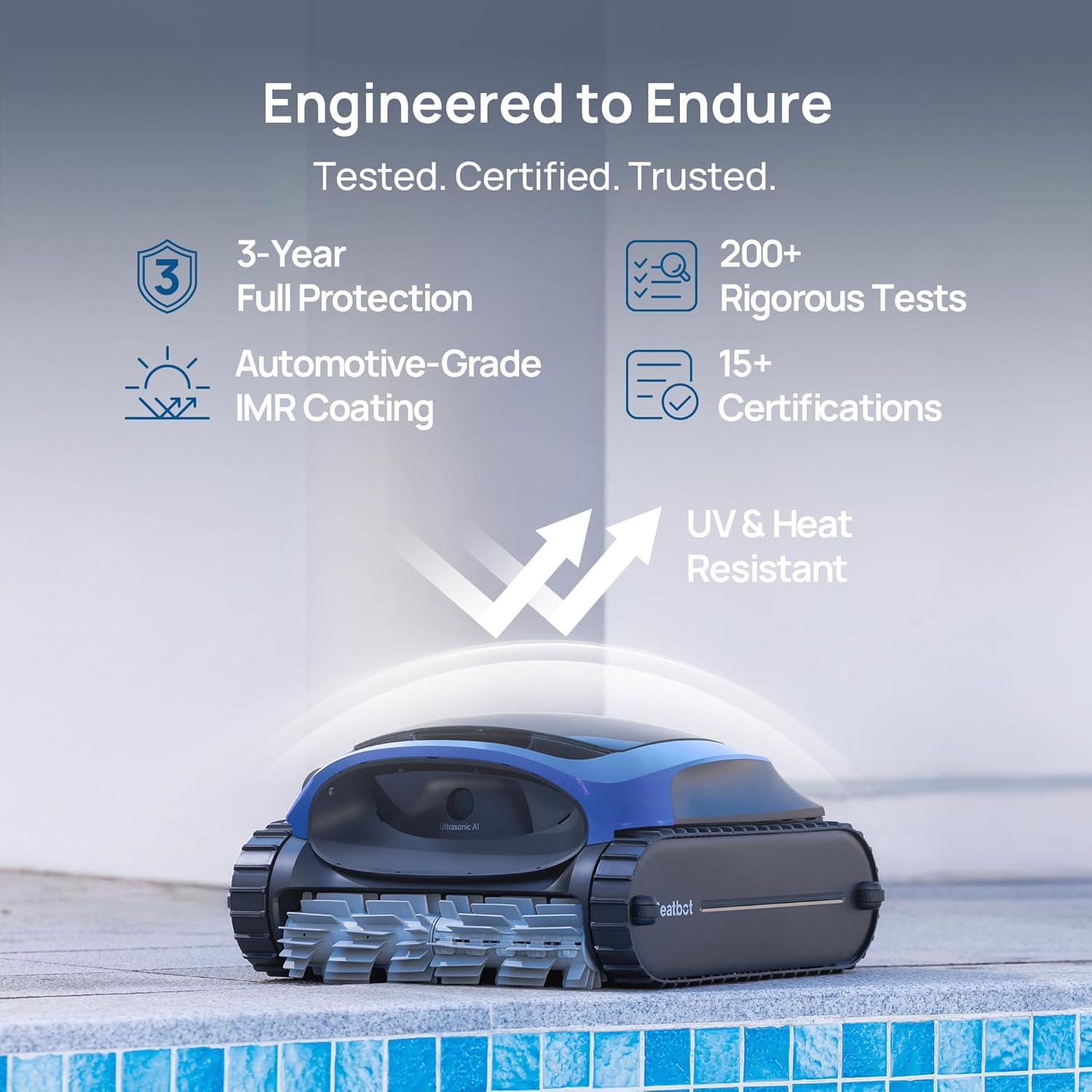 Beatbot AquaSense 2 Cordless Robotic Pool Vacuum Cleaner, Smart Surface Parking, Double-Pass Waterline Scrubbing, Cleans Floor, Walls and Waterline