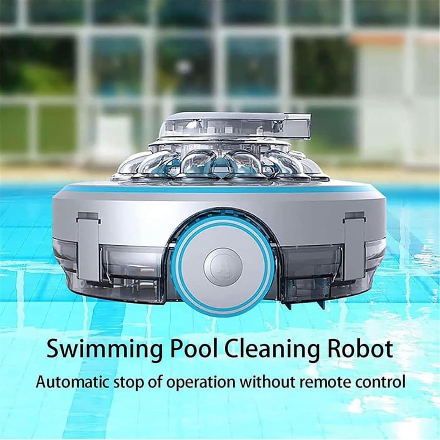 Cordless Pool Cleaner, Robotic Pool Cleaner, Swimming Pools Cleaning Robot, 60 Mins Runtime, Rechargeable Battery