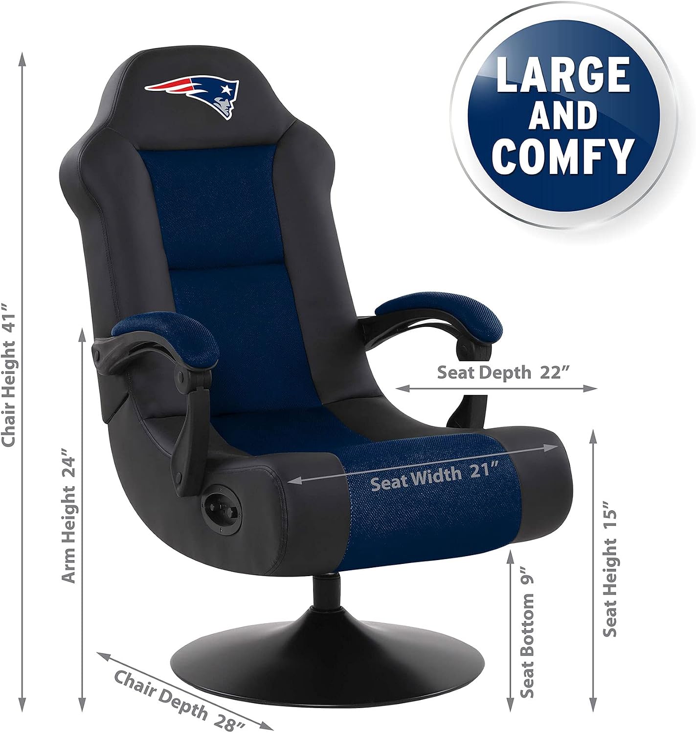 Imperial Black Dallas Cowboys Ultra Game Chair